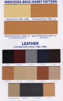 Mercedes Benz leather insert pattern 1980-1988 leather 1980-1998