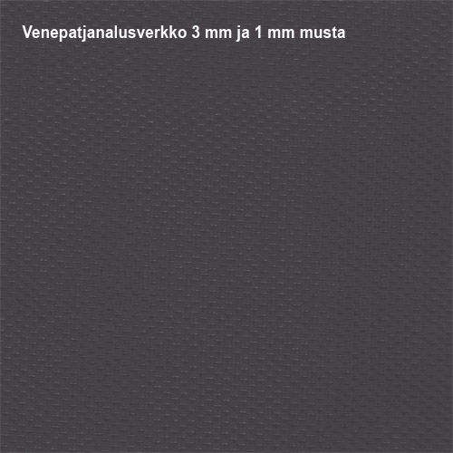 Veneen patjanalusverkko 3 mm ja 1 mm musta