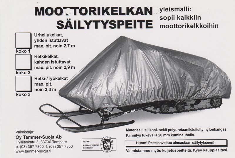 Moottorikelkan säilytyspeite